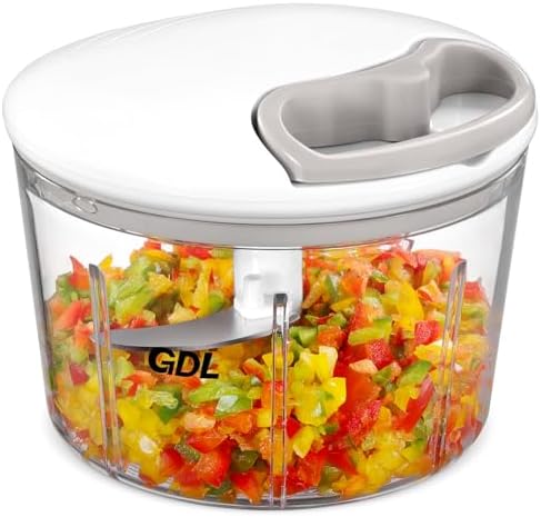 GDL Food Chopper, Vegetable Chopper, Pull String Onion Chopper Dicer, 800ML