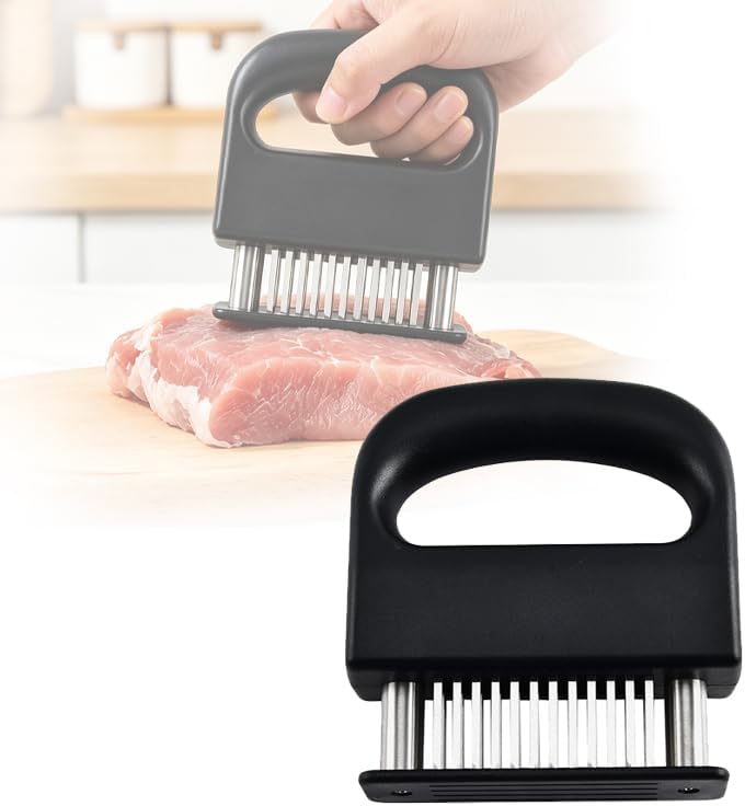 Meat Tenderizer 48 Blade Stainless Steel Needle Meat Tenderizer Tool, Steak Tenderizer for Beef Chicken Pork, Manual Meat Tenderizing Tool for Kitchen BBQ Cooking (3)