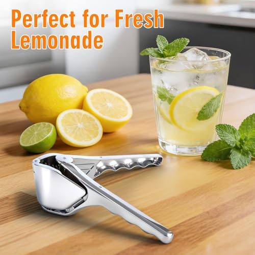 Lemon Squeezer, Stainless Steel Lemon Juicer with Seed Strainer