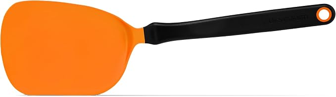 Dreamfarm Chopula –Super Flexible Chopping Sit Up Spatula – Safe for Non-Stick One Size Orange | Non-stick cookware safe, heat resistant, thin, flexible flipper, turner and food chopper with sit-up, no-mess handle, 12"