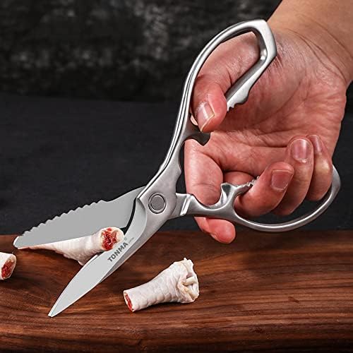 TONMA Kitchen Shears, Made in Japan, Heavy-Duty Stainless Steel, TK-3