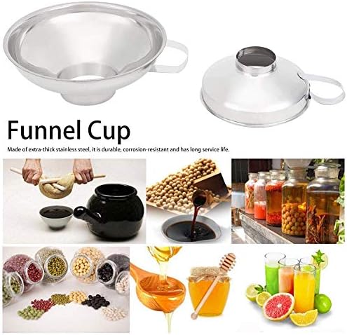 Canning Funnel Set, 2 Sizes Wide Mouth Stainless Steel
