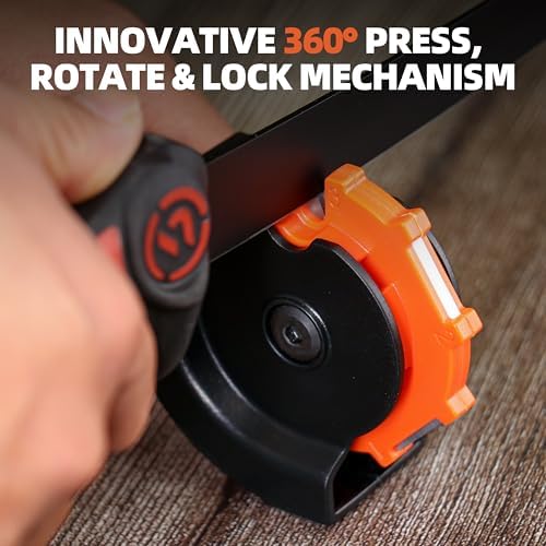 Rushmore 6-in-1 Garden Tool & Knife Sharpener – Carbide & Ceramic Blades for Pruners, Scissors, Axes, Machetes, Hedge Shears & Lawn Mower Blades – Repairs, Hones & Maintains Edges