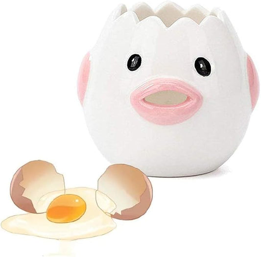 Egg Separator, Ceramic, Pink, 3x3 Inches, 4.3 OZ