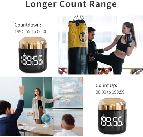 Kitchen Timer, 360 Rotate, Countup/Countdown, LED, Volume