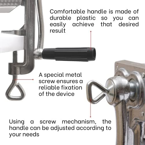 Heavy Duty Manual Meat Tenderizer – Cuber Tool Steak Flatten Tool Meat Tenderizer Commercial Tool Meat Grinder Attachment Clamp-on Tenderizer Rolling Meat Tenderizer Meat