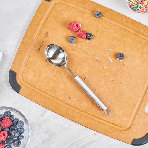 Restaurantware Stainless Steel Ice Cream Scoop - German Standard Heavy Duty Ice Cream Scooper with Ergonomic Handle, Dishwasher-Safe - Kitchen Scoop For Gelato, Sorbet, Melon