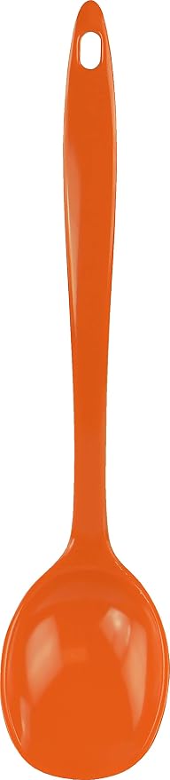 Reston Lloyd Cooking Spoon for Serving, Basting, Mixing, Heat Resistant, BPA Free Melamine 11 Inch Utensil with Ergonomic Handle, Orange