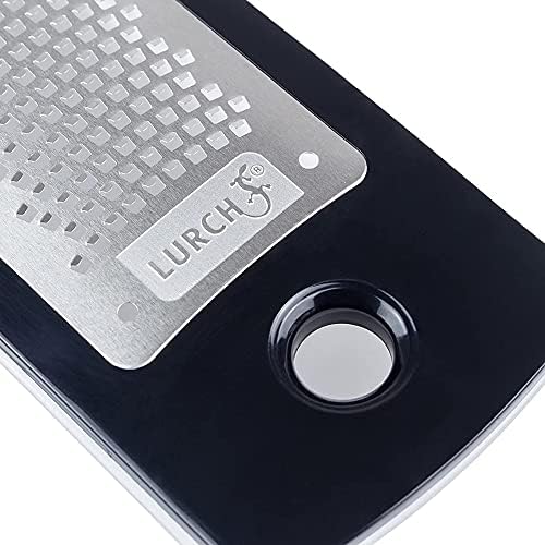 Lurch Germany RazorTech - Mini Nutmeg, Cheese, Spice, Garlic and Ginger Grater - Lemon & Citrus Zester - Stainless Steel Grinder with Food Storage Container - Black