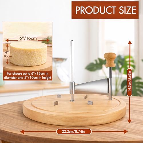 YAANI Cheese Curler and Chocolate Scraper - Girolle cheese shaver with Stainless Steel Blade for Tête de Moine Rosettes & Dessert Toppings - Professional Cheese Slicer with 5 Stabilization Pins