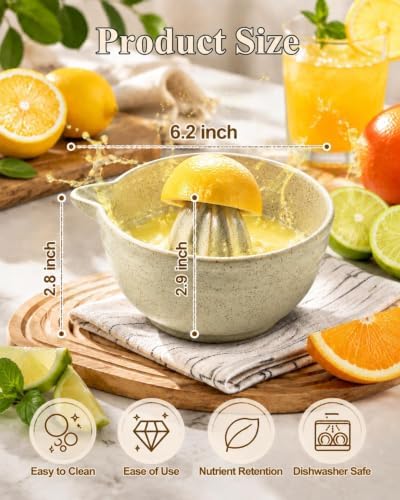 Ceramic Manual Juicers Citrus Juicer Bowl 18oz Lemon Squeezer Orange Press