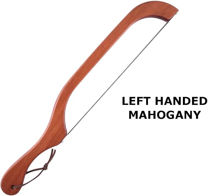 Out of the Woods of Oregon Bread and Bagel Slicer Bread Knife for Home Made Bread (MAHOGANY - LEFT HANDED)