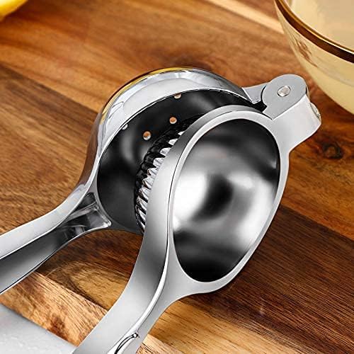 Lemon Squeezer Stainless Steel Citrus Press - Large Heavy Duty Fruit Squeezer for Drinks - Rust-proof Non-Slip Manual Hand Juicer Is Ideal for Juicing Lemons, Limes, Small Oranges