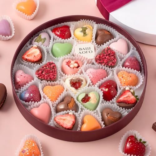 Heart Ice Cube Molds with Lid 2 Pcs Mini Heart Ice Cubes Tray for Whiskey