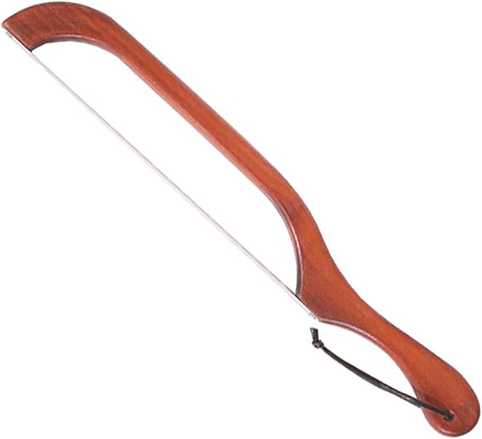 Out of the Woods of Oregon Bread and Bagel Slicer Bread Knife for Home Made Bread - Natural Alder (Mahogany - Right Handed)