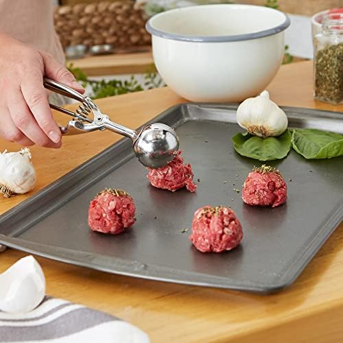 RSVP International Endurance Kitchen Collection Spring Release Measured Cookie Dough Scoop, Multi-Use for Cupcake, Muffin Batters, Stainless Steel and Dishwasher Safe, #40, 1-3/4 TBS