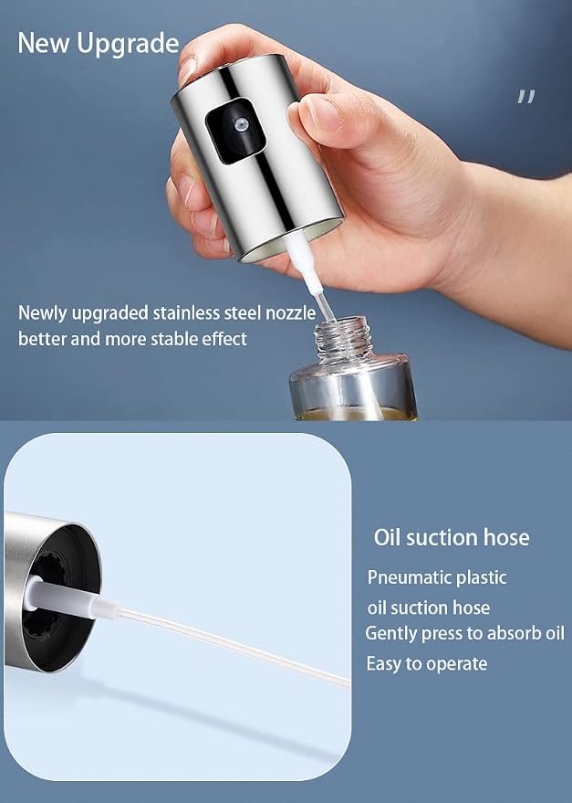 NIKKIER Oil Sprayer for Cooking,100ml Olive Oil Spritzer,Oil Sprayer for Air Fryer, Salad,BBQ,Roasting