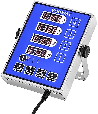 Commercial Kitchen Timer 4 Channel Digital Loud Alarm Cook Timer