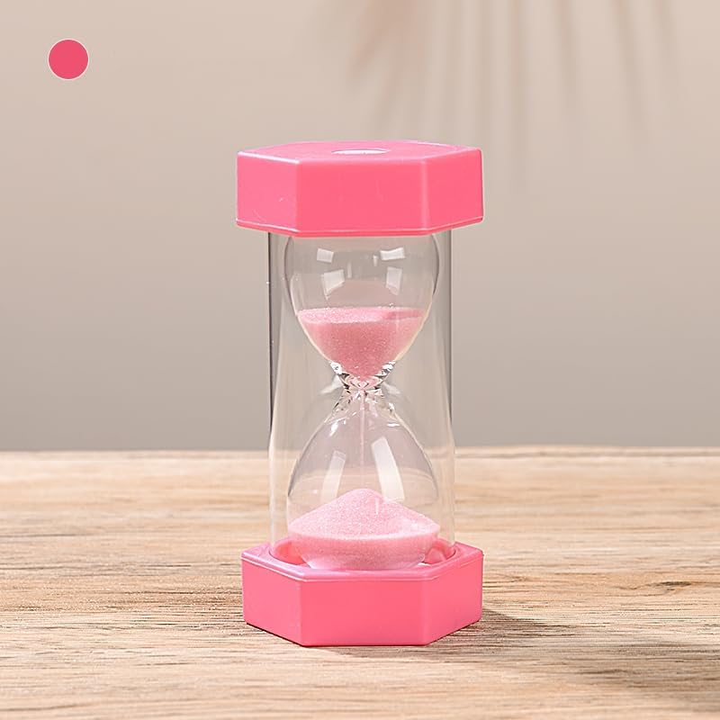Colorful Sand Timers, Hourglass Sand Timers 20 Minutes Sandglass Timer with Protective Cover for Toothbrush Timer Games Classroom Home Office Cooking(Pink+20Min)…