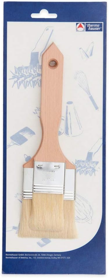 Thermohauser Wooden Set consisting of Two Brushes with Natural bristles, Widths 4 and 6 cm, Handle: wood