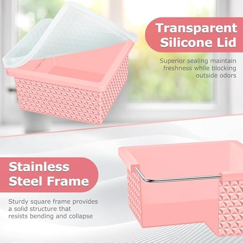 Silicone Freezer Molds for Soup Cube - 2-Cup Freezer Storage Container Tray with Lid,4 Pack Stackable Ice Cube Trays for Portion Control,Food Storage Meal Prep,Oven & Dishwasher Safe