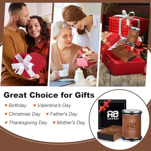 Abardi Rolling Knife Sharpener, Kitchen Tool Gifts for Men (Walnut)
