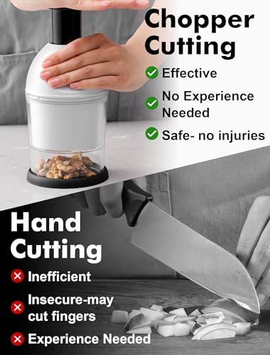 GDL Food Chopper, Manual Slap Vegetable Chopper Onion Dicer, Garlic Mincer