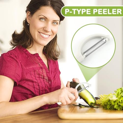 Multi Handheld Mandoline Slicer With Adjustable Stainless Steel Blade, Food Cutter Vegetables Chopper, Handy Veggie Slicer With Peeler For Speedy Slicing of Fruits And Vegetables(Grey)