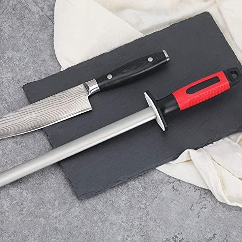 Kota Japan 12 in. Diamond/Ceramic Dual-use Professional Knife Sharpener Rod for Kitchen, Hunting Knives or other Tools. Master Chef, Hunter or Home Gourmet. Steel Blade Sharpening Rod or Stick.