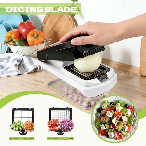 17-in-1 Vegetable Chopper, Dicer, Mandoline Slicer & Anti-Cut Glove