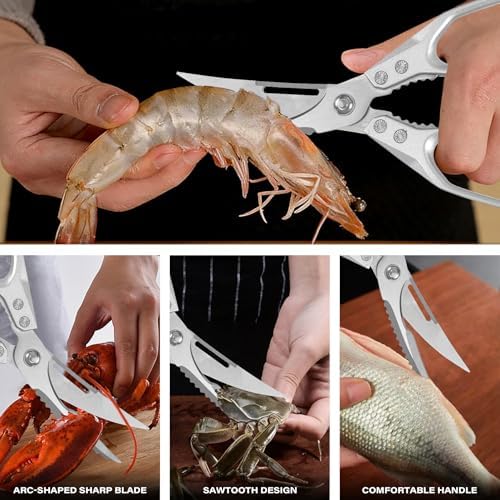 2PCS Kitchen Shears Set, Heavy Duty Kitchen Scissors for Food, Come Apart
