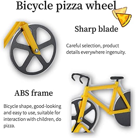 5 Pcs Bicycle Pizza Cutters,pizza Cutter Perfect Gift Kitchen Stainless Steel Bicycle Shaped Pizza Cutter Fathers Day Gift (5 PCS SET A)