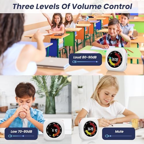 Visual Timer for Kids, Rechargeable 10-Hour Countdown/Up Timer - 2 Packs