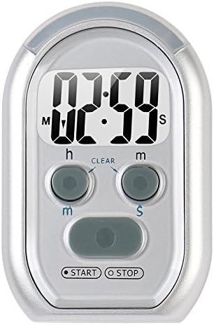 x-wlang 3-in-1 Alerts timer 1013 with vibration ,beep and flash.(kitchen timer ,medical timer,therapeutic timer), silver