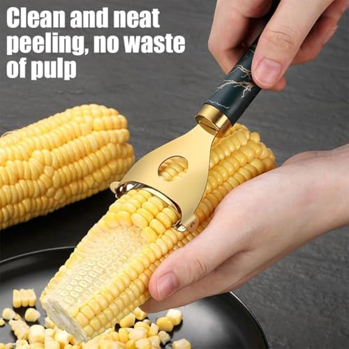 Cob Gobbler Corn Peeler, Cobb Gobbler Corn Shucker, Effortless & Fast Cobb Gobbler - Effortless Corn Stripper, Corn Cob Stripper Tool, Stainless Steel Corn Thresher Tool (2PCS)