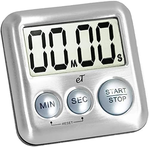Elegant Digital Kitchen Timer Stainless Steel - Loud Alarm - Model Variety