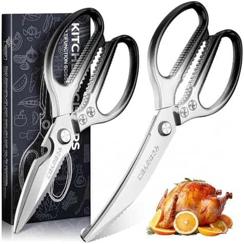 TIJERAS Kitchen Scissors Shears Set - 2PCS Stainless Steel Sharp