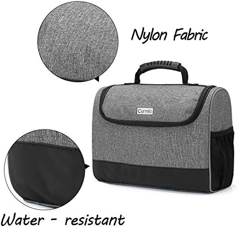 CURMIO Bartender Kits Bag, Portable Travel Case for Bar Tools Set, Gray