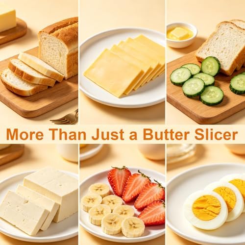 Butter and Cheese Cutter with Adjustable Stainless Steel Wire, Multipurpose Slicer for Block Cheese, Soft Foods