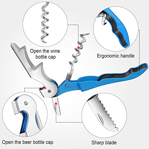 Honoson 16 Pieces Wine Opener Bulk Corkscrew Bottle Wine Key, Fresh Colors