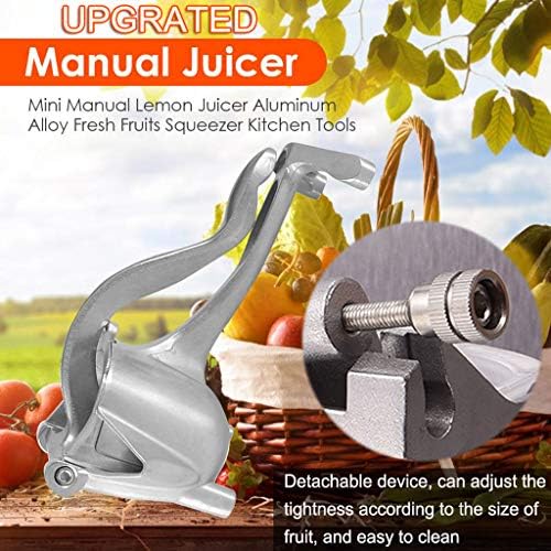 OldPAPA Citrus Manual Juicer, Lemon Squeezer Press, Portable Fruit Press, Multifunctional Manual Fruit Juicer, 0.5L Capacity, Aluminum, 150W