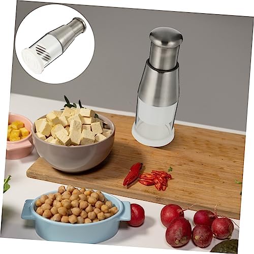 Stainless Steel Manual Garlic Crusher Chopper White Kitchen Tool