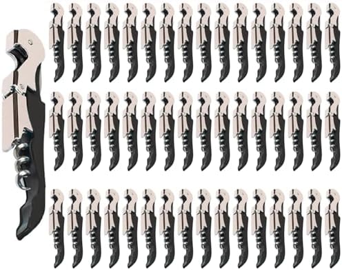 Kit-Home Professional Waiter Corkscrew Wine Openers Set (50 PCS),Upgraded with Heavy Duty Stainless Steel Hinges Wine Key for Restaurant Waiters, Sommelier, Bartenders