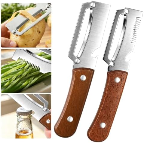 2 PCS Multifunctional Vegetable Peeler for Kitchen, 4-in-1 Peeler Shredder