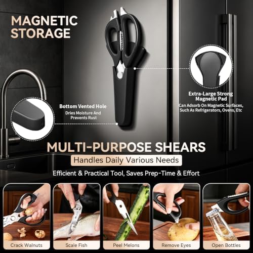 Kitchen Scissors All Purpose Kitchen Shears Come Apart Stainless Steel