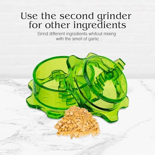 Angel’s Peel Lounge Mincer, Manual Quick Meal Preparation - Kitchen Tools for Mincing Garlic, Ginger, Herbs, Nuts (Green color)