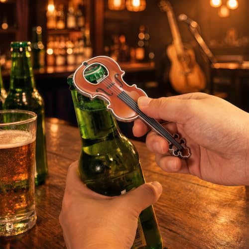Violin Shaped Bottle Opener, 2 Pack Metal Beer Opener Gift for Music Lovers