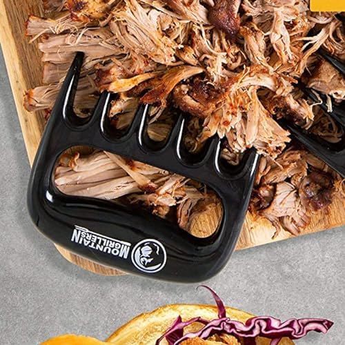 Mountain Grillers Meat Claws - Pulled Pork Shredder Tools for BBQ - Bear Claws for Shredding Meat on Grill, Smoker, or Barbecue - Heavy Duty Grilling Accessories - Pack of 2, Black