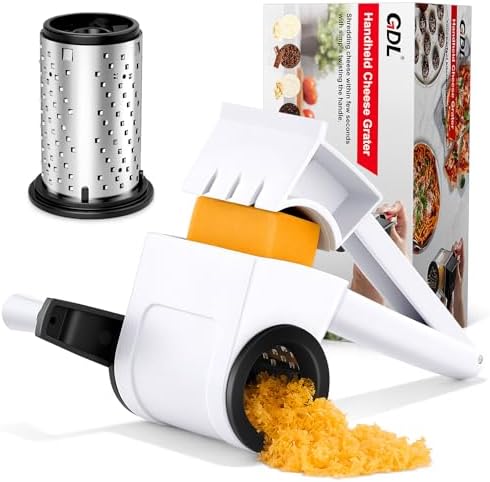 GDL Rotary Parmesan cheese Grater, Cheese Grater Shredder Hand Crank