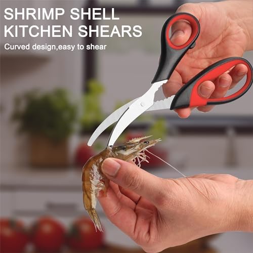 Heavy Duty Kitchen Poultry Shears Burgundy,2pcs set